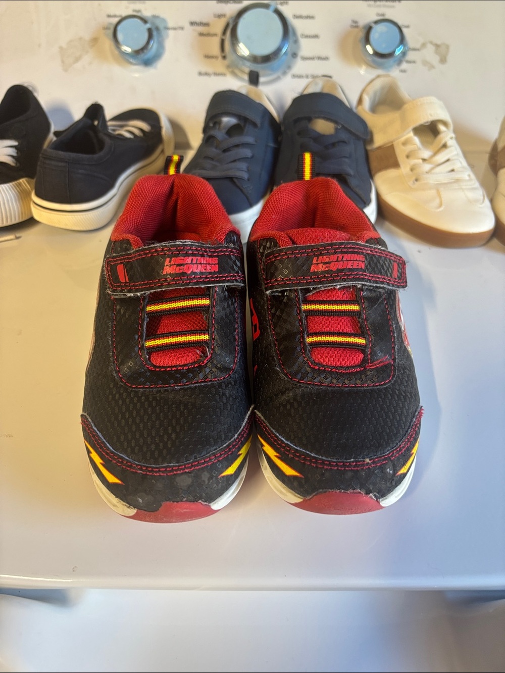 Lightning McQueen Kids Black & Red Athletic Sneakers